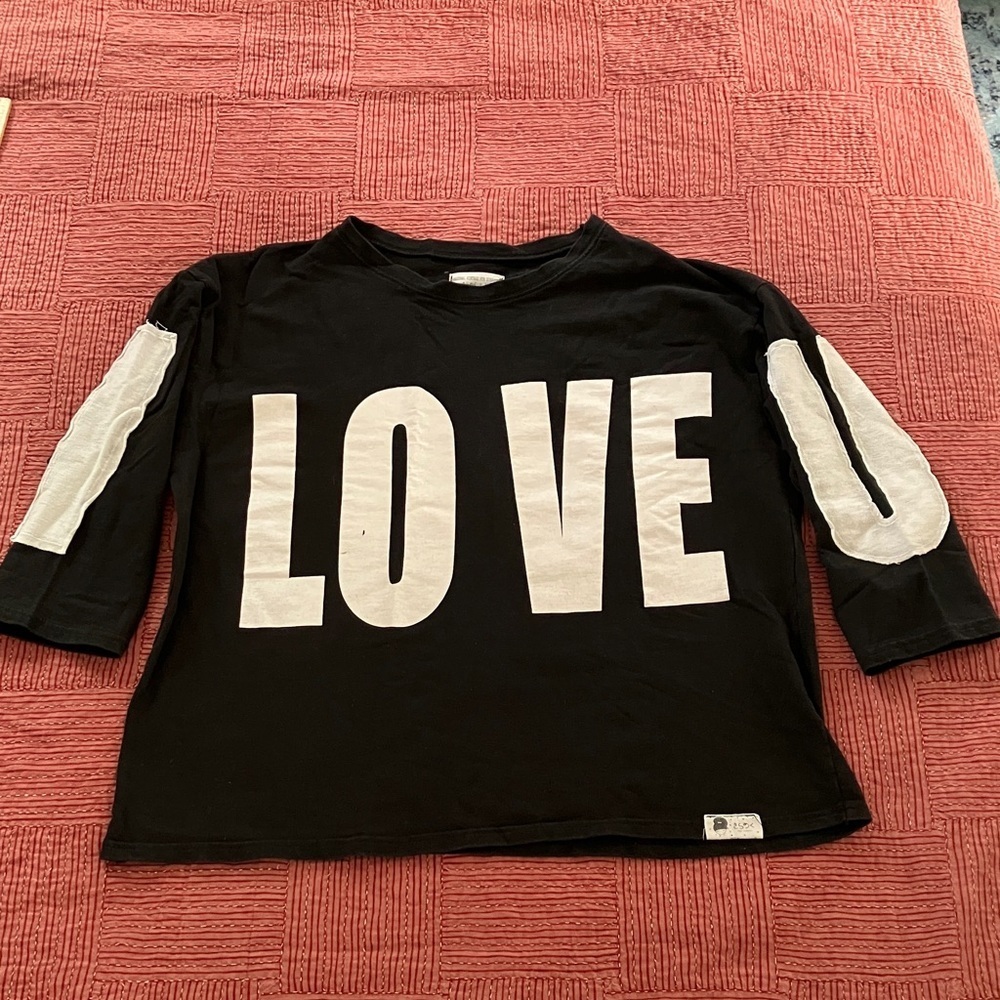 Women’s cool graphic Korean vintage wear Sweatshirt White ' I LOVE U’ design